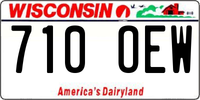 WI license plate 710OEW