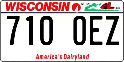 WI license plate 710OEZ