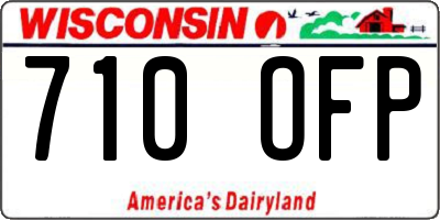 WI license plate 710OFP