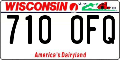 WI license plate 710OFQ