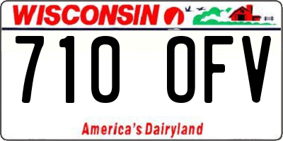 WI license plate 710OFV