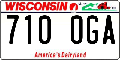 WI license plate 710OGA