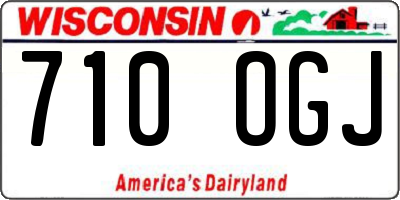WI license plate 710OGJ