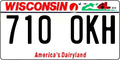 WI license plate 710OKH