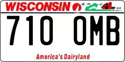 WI license plate 710OMB