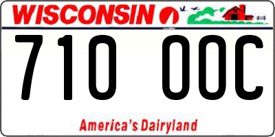 WI license plate 710OOC