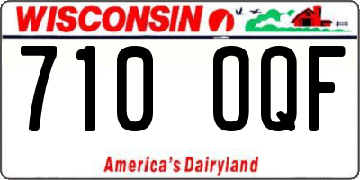 WI license plate 710OQF
