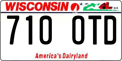 WI license plate 710OTD
