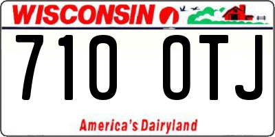 WI license plate 710OTJ