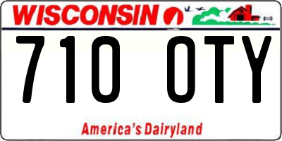 WI license plate 710OTY
