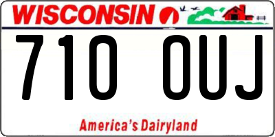 WI license plate 710OUJ