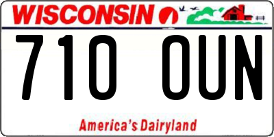 WI license plate 710OUN