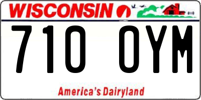 WI license plate 710OYM