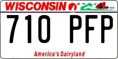 WI license plate 710PFP