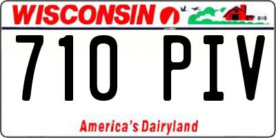 WI license plate 710PIV