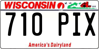 WI license plate 710PIX