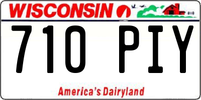 WI license plate 710PIY