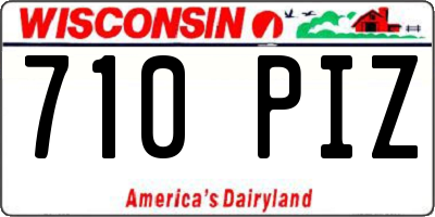 WI license plate 710PIZ