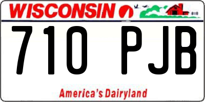 WI license plate 710PJB