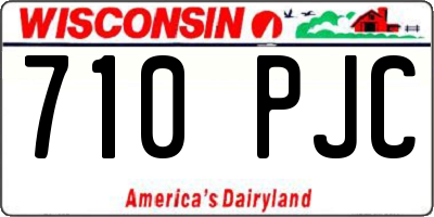 WI license plate 710PJC