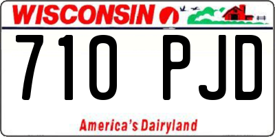 WI license plate 710PJD