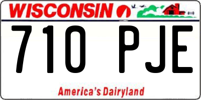 WI license plate 710PJE