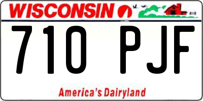 WI license plate 710PJF