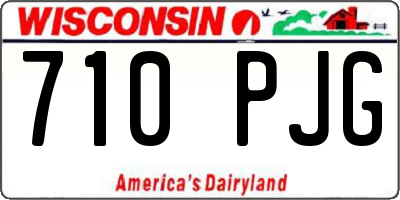 WI license plate 710PJG