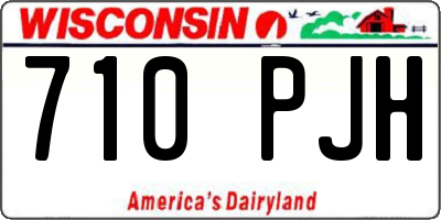 WI license plate 710PJH