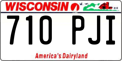 WI license plate 710PJI
