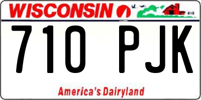 WI license plate 710PJK