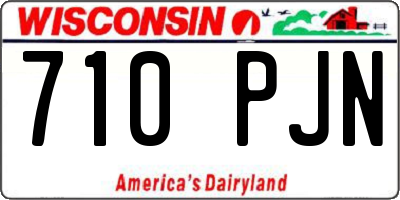 WI license plate 710PJN