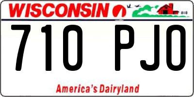 WI license plate 710PJO