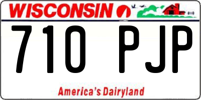 WI license plate 710PJP