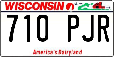 WI license plate 710PJR