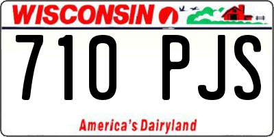 WI license plate 710PJS
