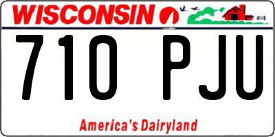 WI license plate 710PJU