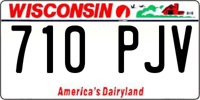 WI license plate 710PJV