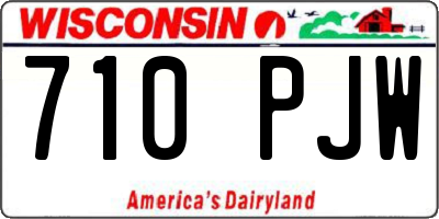 WI license plate 710PJW