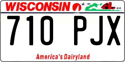 WI license plate 710PJX
