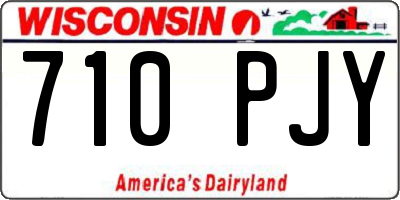 WI license plate 710PJY