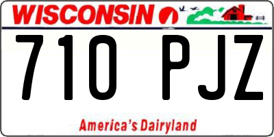 WI license plate 710PJZ