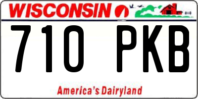 WI license plate 710PKB
