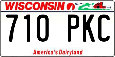WI license plate 710PKC