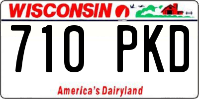 WI license plate 710PKD