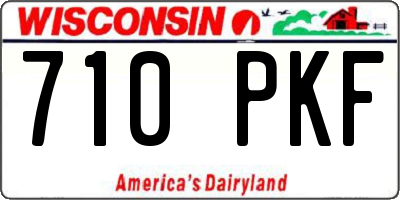 WI license plate 710PKF