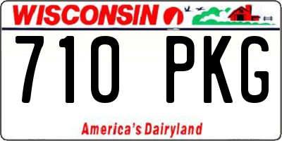WI license plate 710PKG