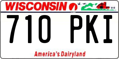 WI license plate 710PKI