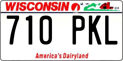 WI license plate 710PKL