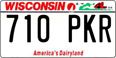 WI license plate 710PKR